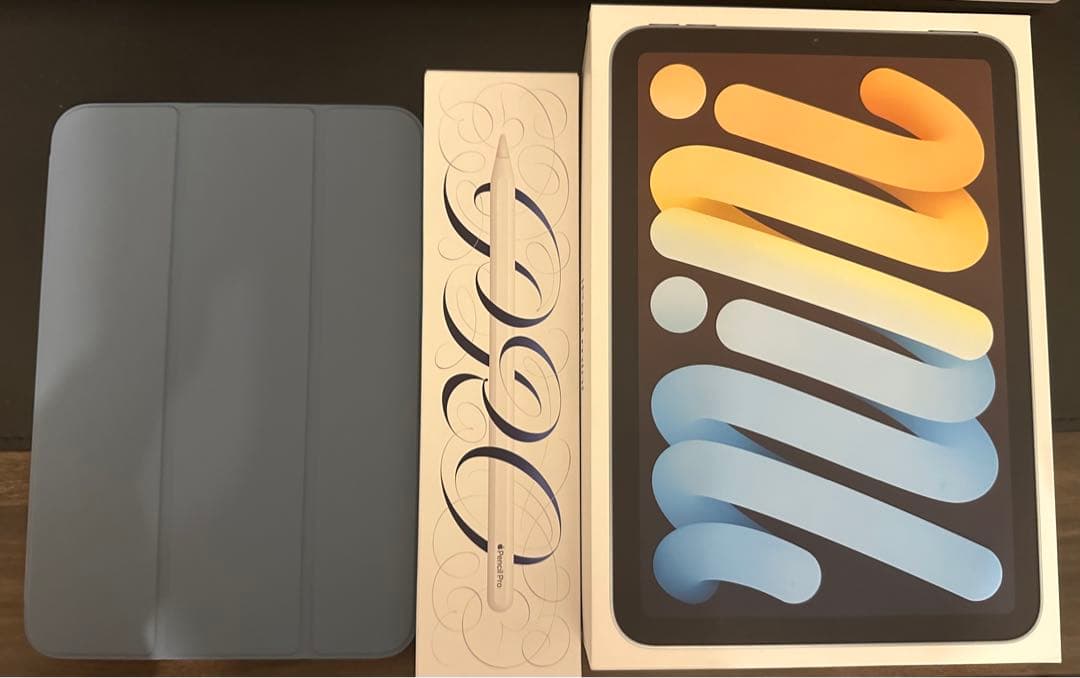 iPadmini第７世代ブルー+Pencil Pro+ Smart Folio