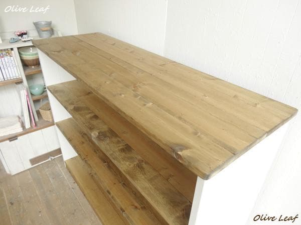 サイズデザインオーダー可●超ワイドカウンターテーブル●シャビーホワイト●受注製作