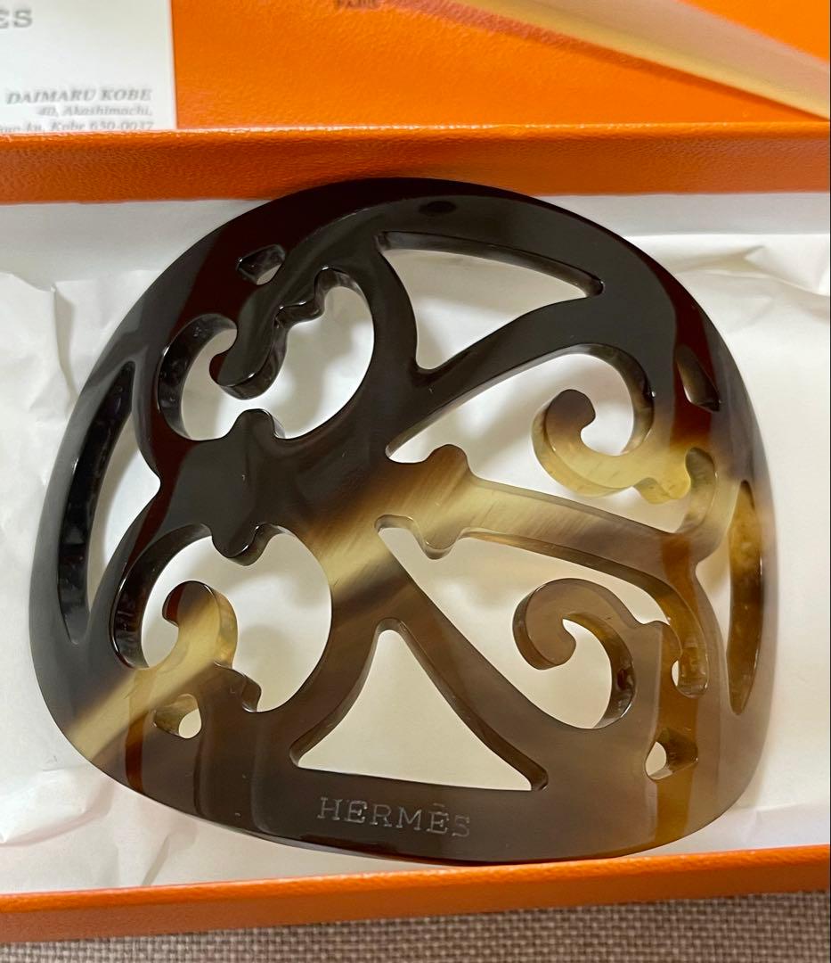 特価！ロカイユ バッファローホーン髪飾り　ヘアアクセ エルメス