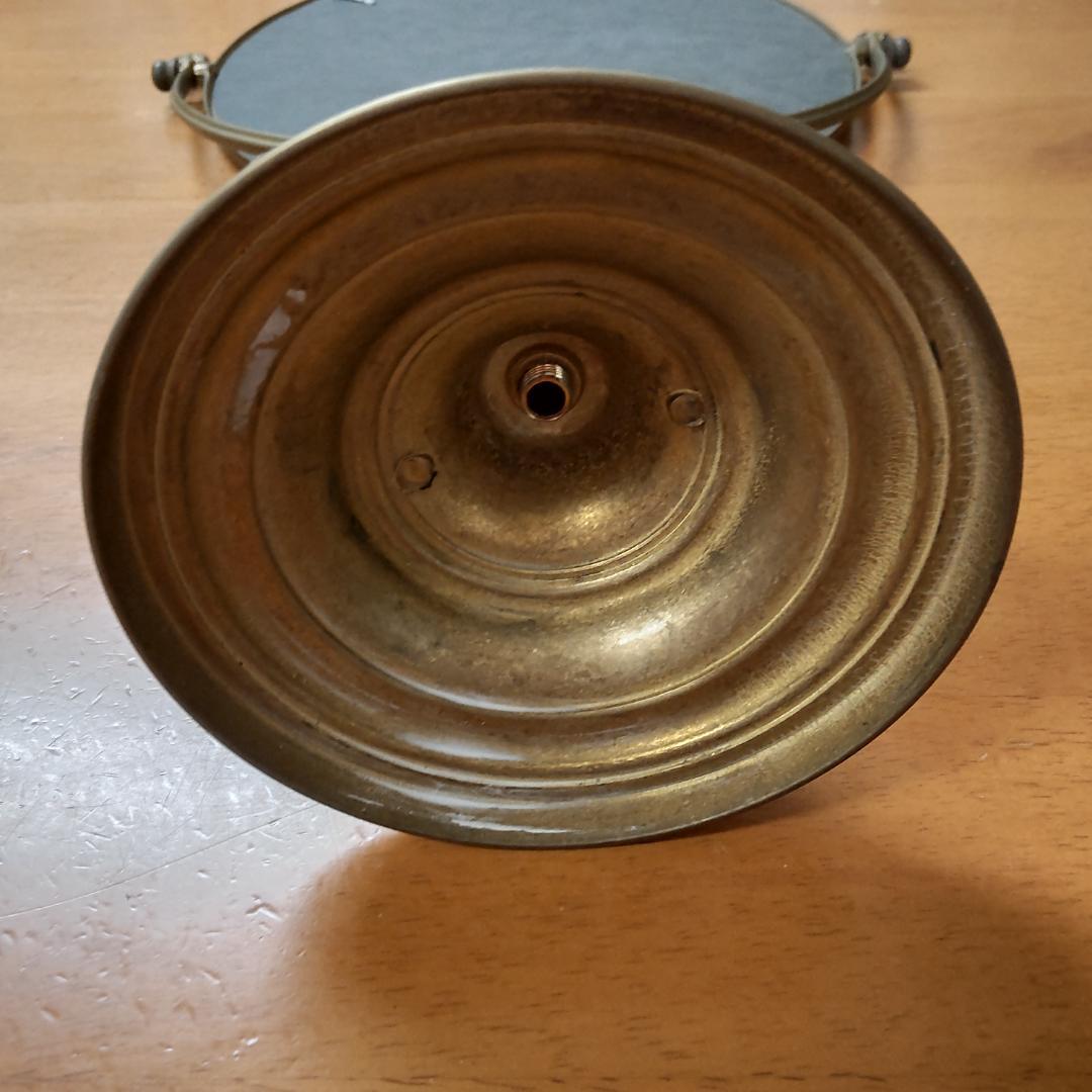 アンティーク仕上げ　鏡 ミラー スタンドミラー 卓上ミラー 卓上鏡 真鍮　ゴール