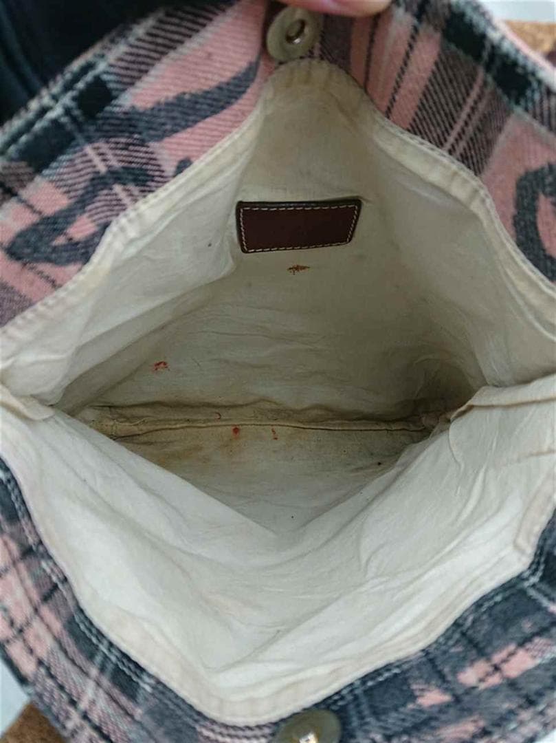 ◎ヴィヴィアン・ウエストウッド チェック柄トートバッグ ピンク系 レディース