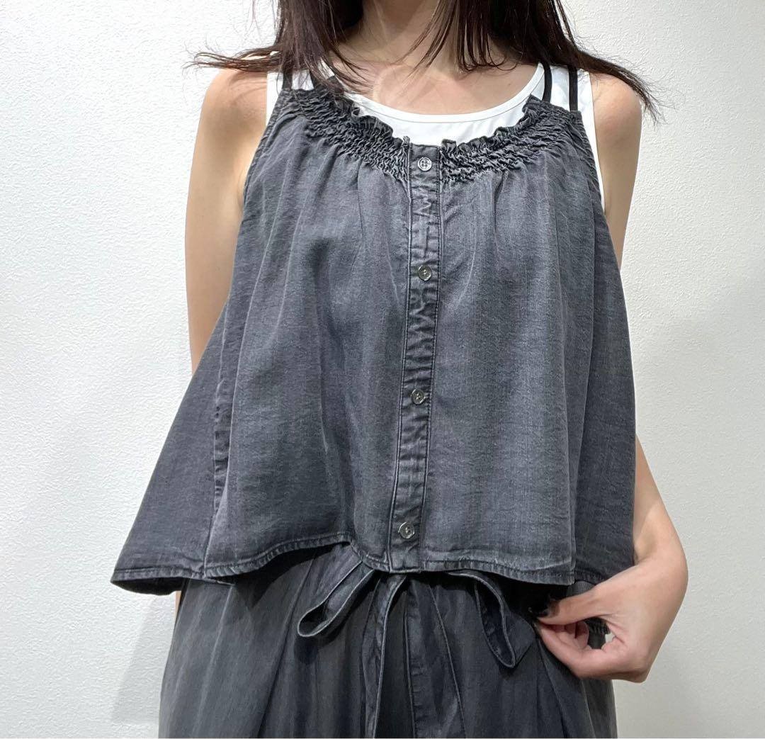 CYNICAL シニカル ギャザーフレアテンセルビスチェ