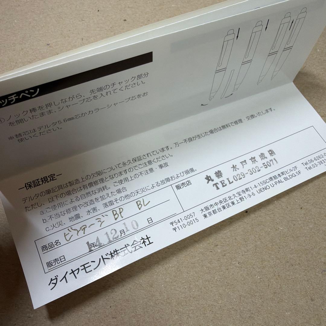 廃盤 DELTA デルタ ヴィンテージ コレクション ブルー ボールペン 回転式