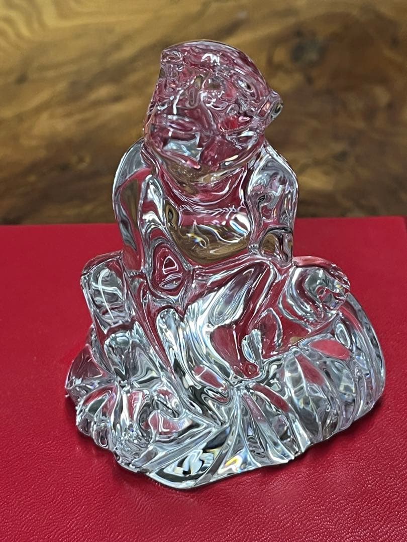 未使用！バカラ 置物 干支 猿 申 十二支 Baccarat 置物