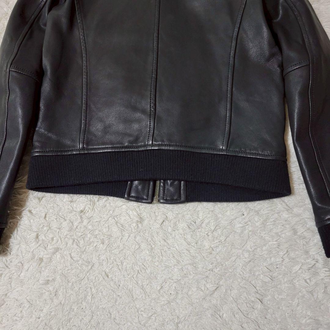 美品✨ヒステリックグラマー　シングルライダースレザージャケット　山羊革　ブラック