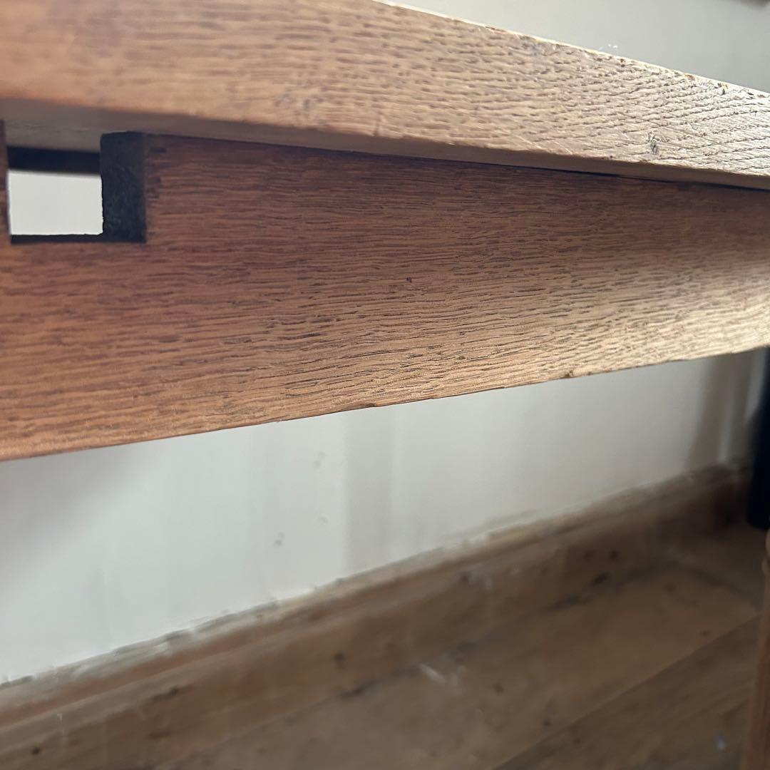 フランスアンティーク オーク剥離 コンソールテーブル 壁付 店舗什器　40-Ｂ