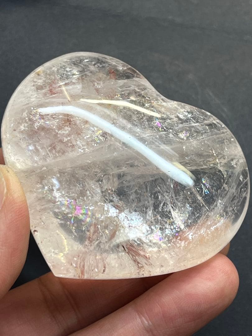 天然石　高品質　ピンクアゼツライト　ハート　台座付き　約127g⭐️1921