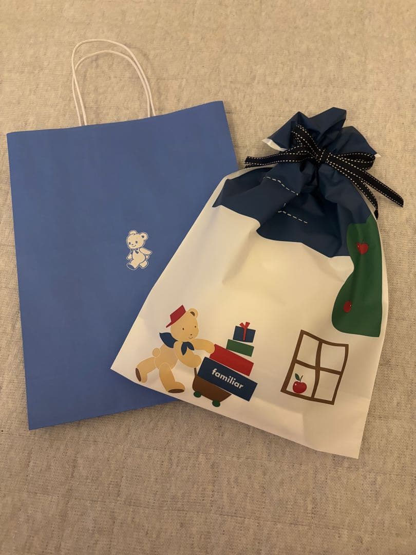 新品未使用！♡Familiar ファミリア　マフラー　チェック　レッド