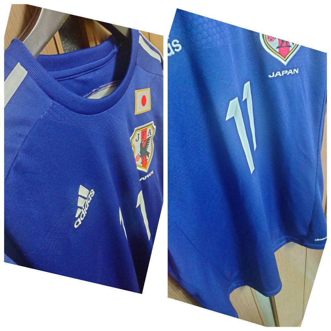 アディダス 日本代表 柿谷曜一朗 #8 サイン入りユニフォーム 14/15 M
