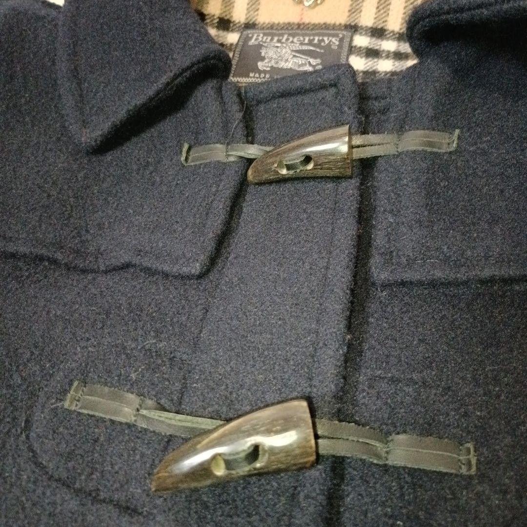 希少■Burberrys ウール ダッフルコート ネイビー ノバチェック 英国製