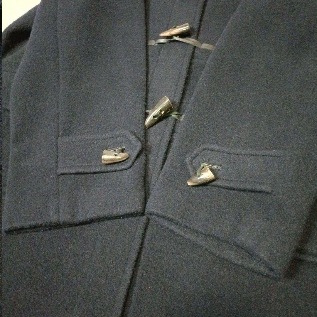 希少■Burberrys ウール ダッフルコート ネイビー ノバチェック 英国製