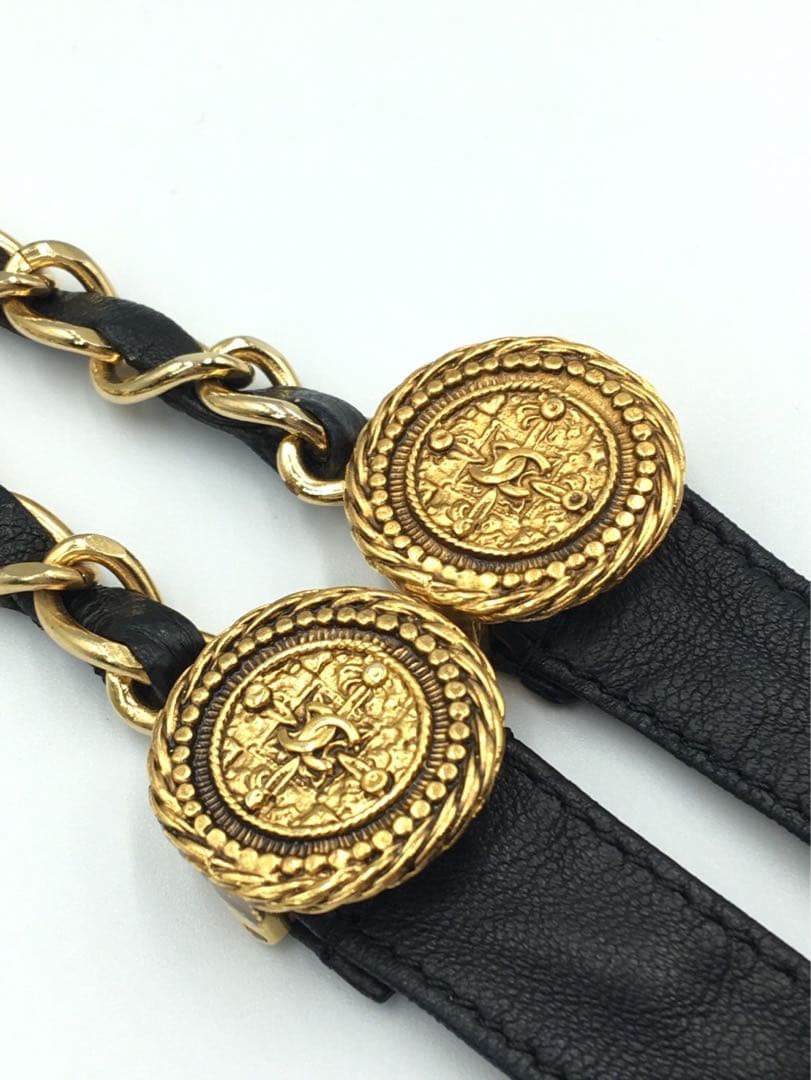 シャネル　CHANEL レザー　チェーン　ベルト