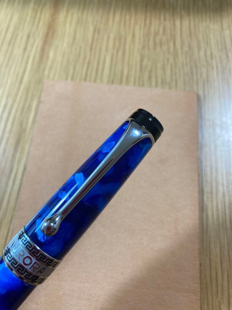 大幅値下げ！アウロラ 万年筆 青 14K金 Mニブ