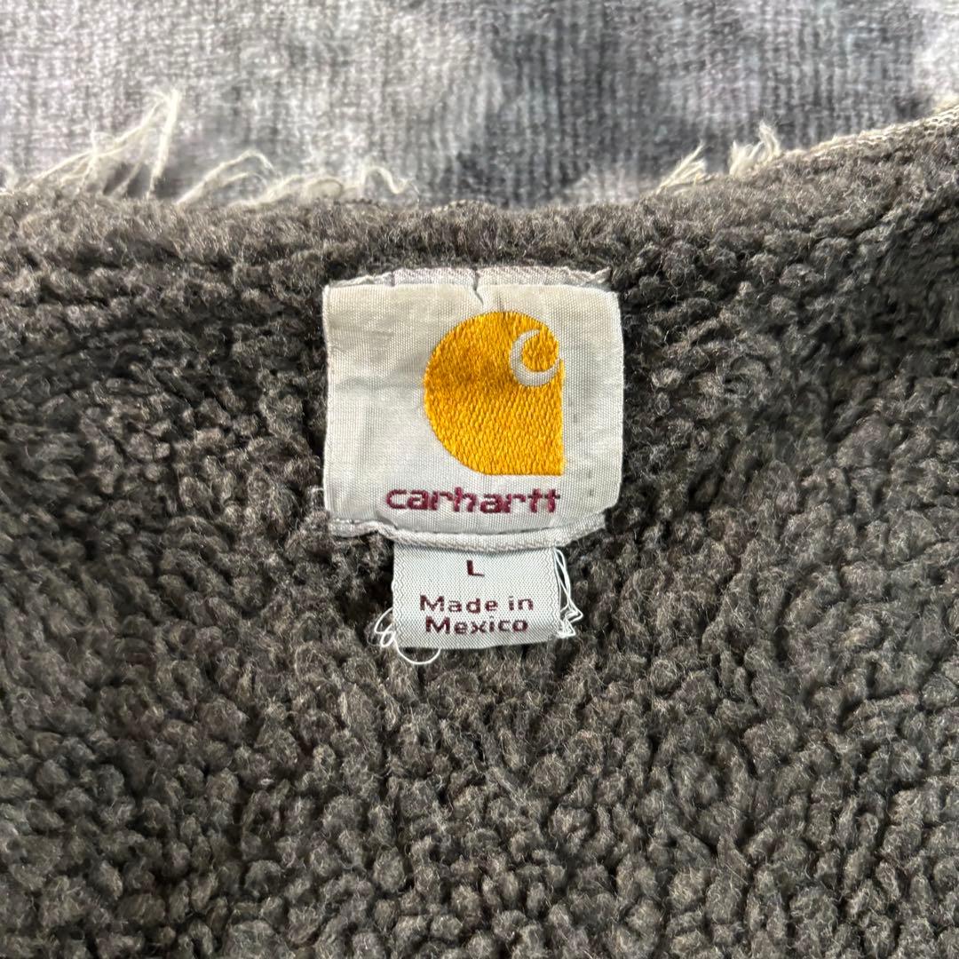 Carhartt ダックベスト V26 ボロ レザータグ 雰囲気抜群 一点物