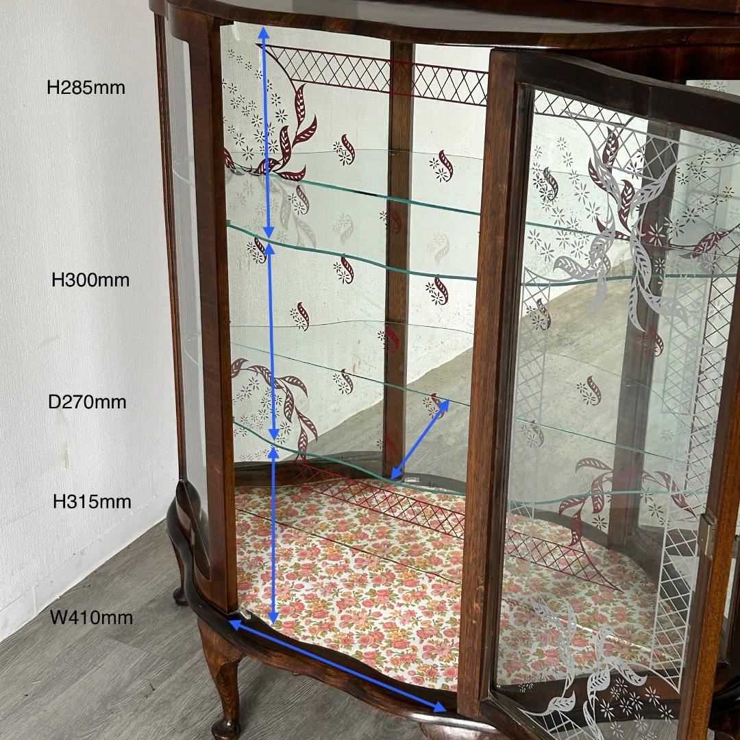 イギリス アンティーク家具 ディスプレイ キャビネット 1930年頃 773A