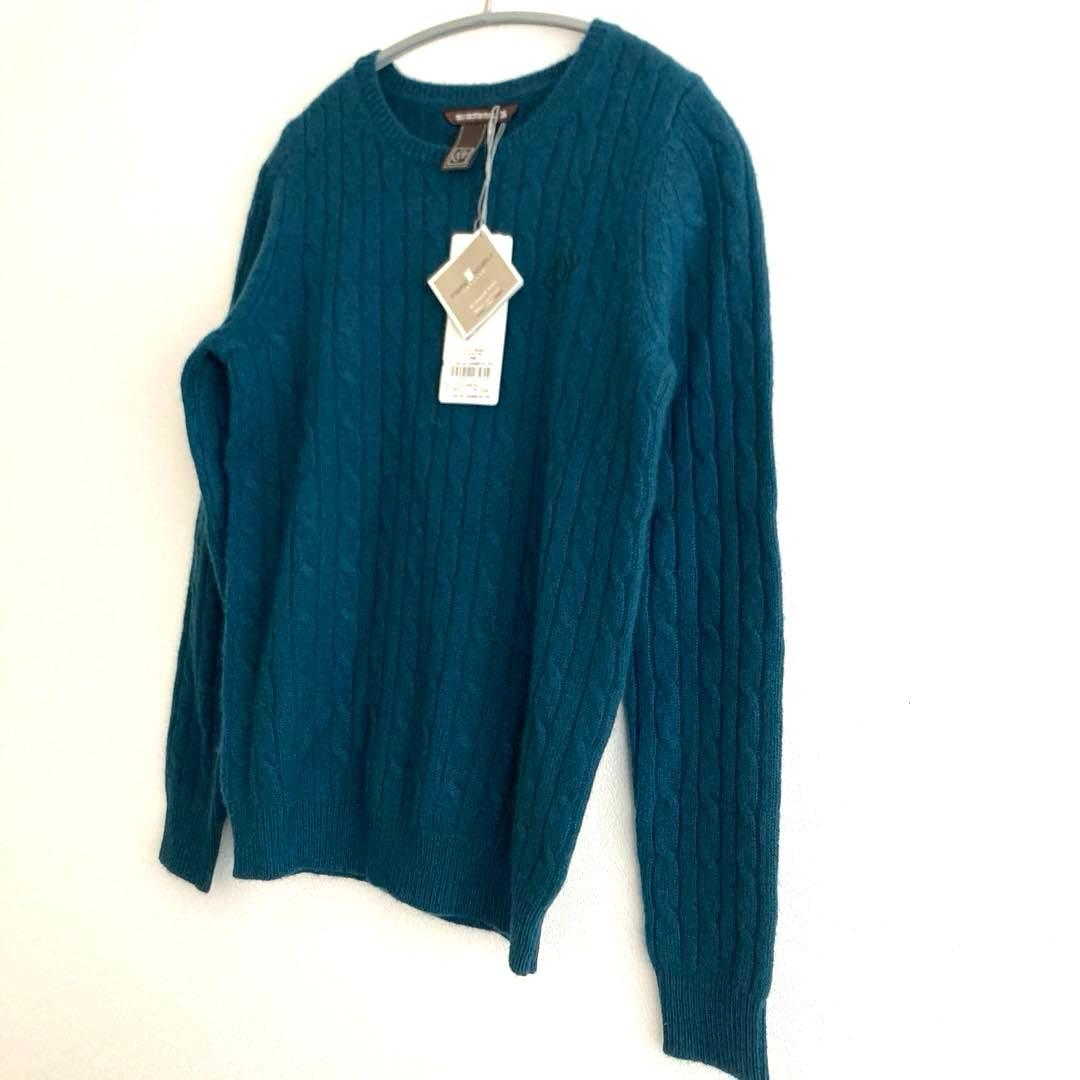 新品ゾーイZOY ティール長袖ケーブルニットセーターレディースSゴルフ