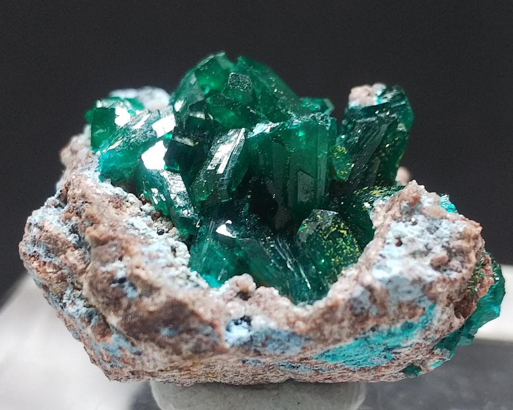 526 ダイオプテーズ プランへ石 翠銅鉱 クラスター コンゴ産