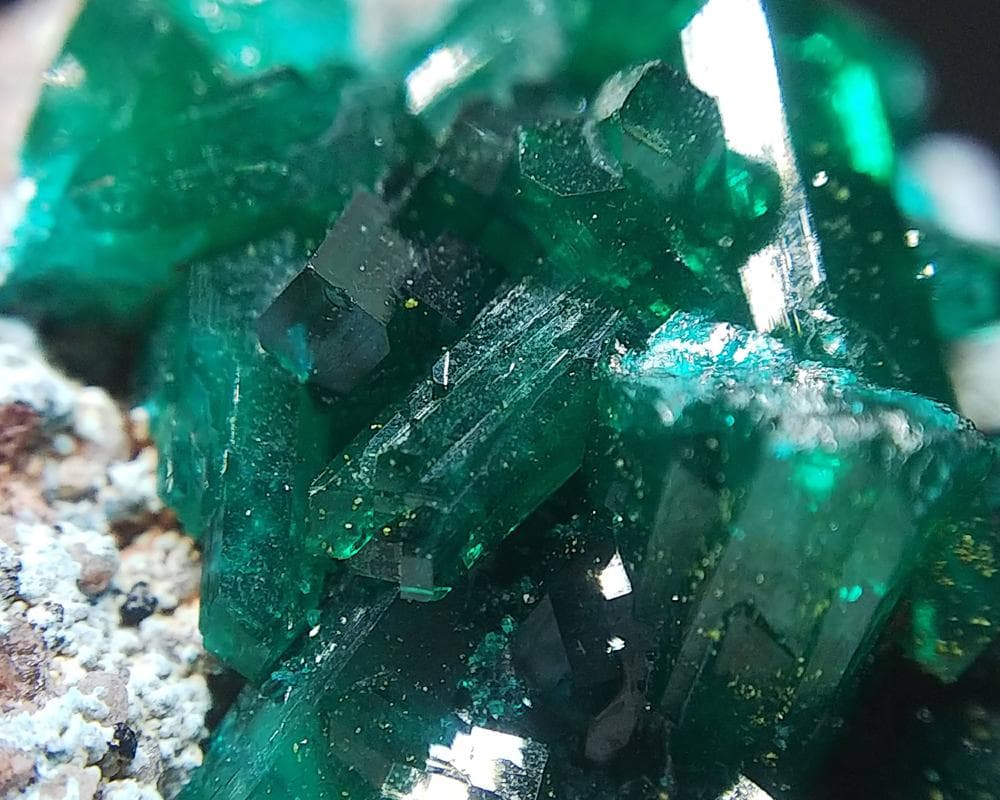 526 ダイオプテーズ プランへ石 翠銅鉱 クラスター コンゴ産