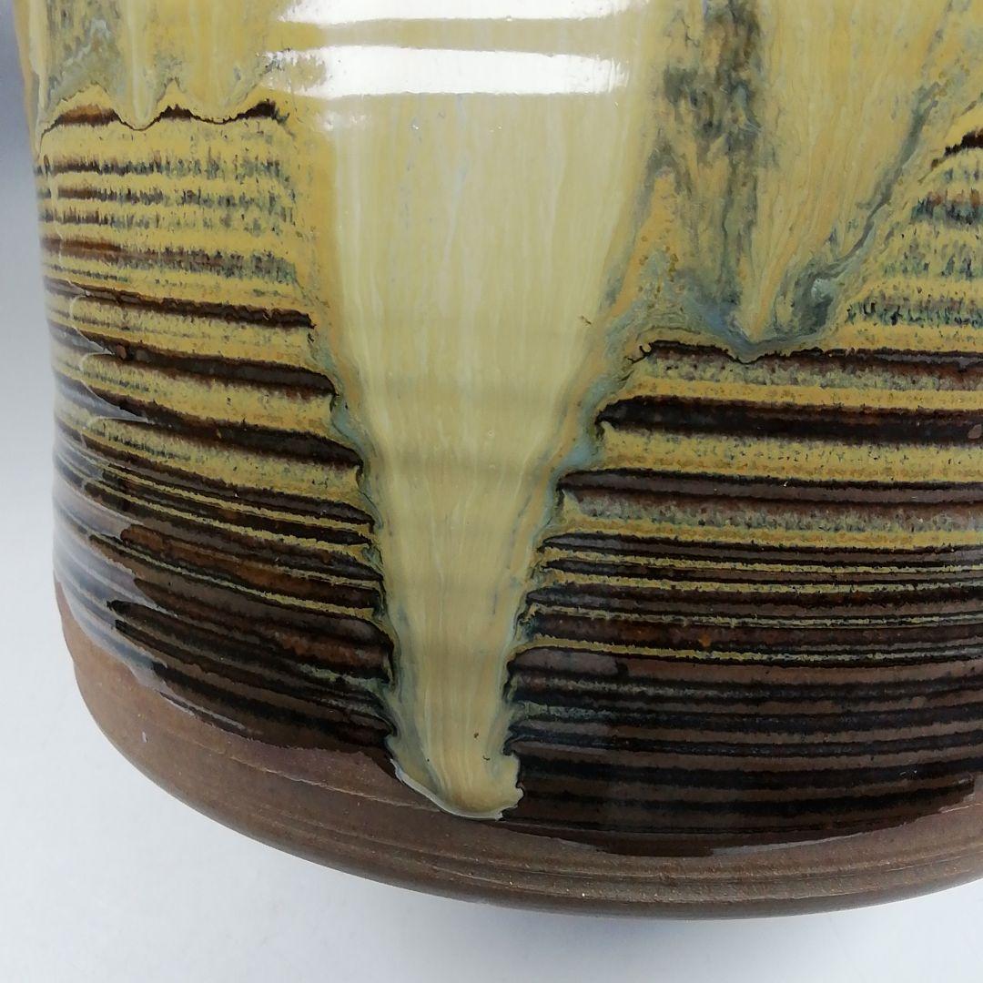 Ｗ２３２　水指　『高取　四方口　水指』『十三代　高取八仙 造』　共箱　茶道具