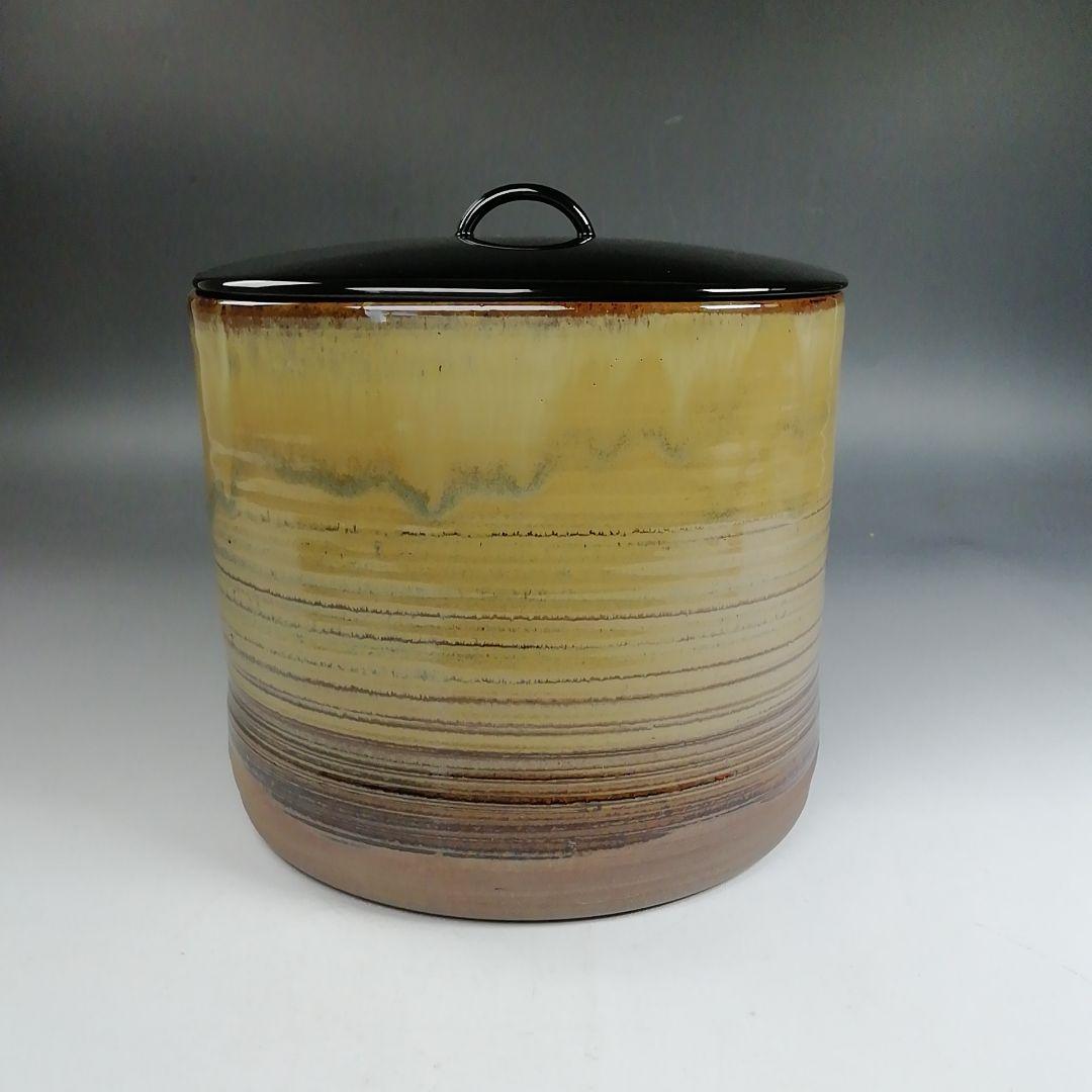 Ｗ２３２　水指　『高取　四方口　水指』『十三代　高取八仙 造』　共箱　茶道具