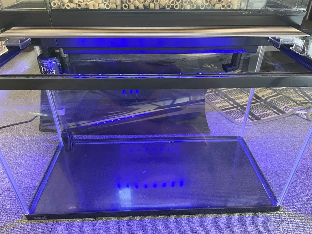 ジェックス水槽　MARINA 600 BKS 上部フィルターセット2層式