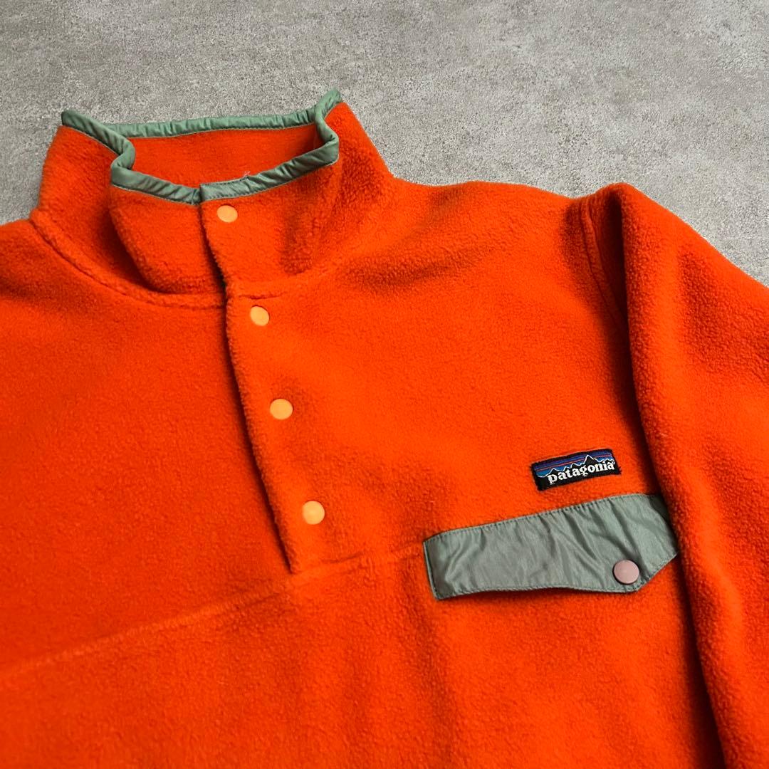 90s 希少カラー Patagonia シンチラ スナップt オレンジ S