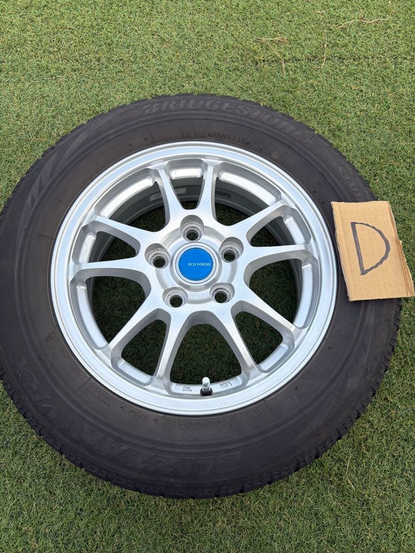 冬タイヤホイールセット 195/65R15 ブリヂストンECO FORME