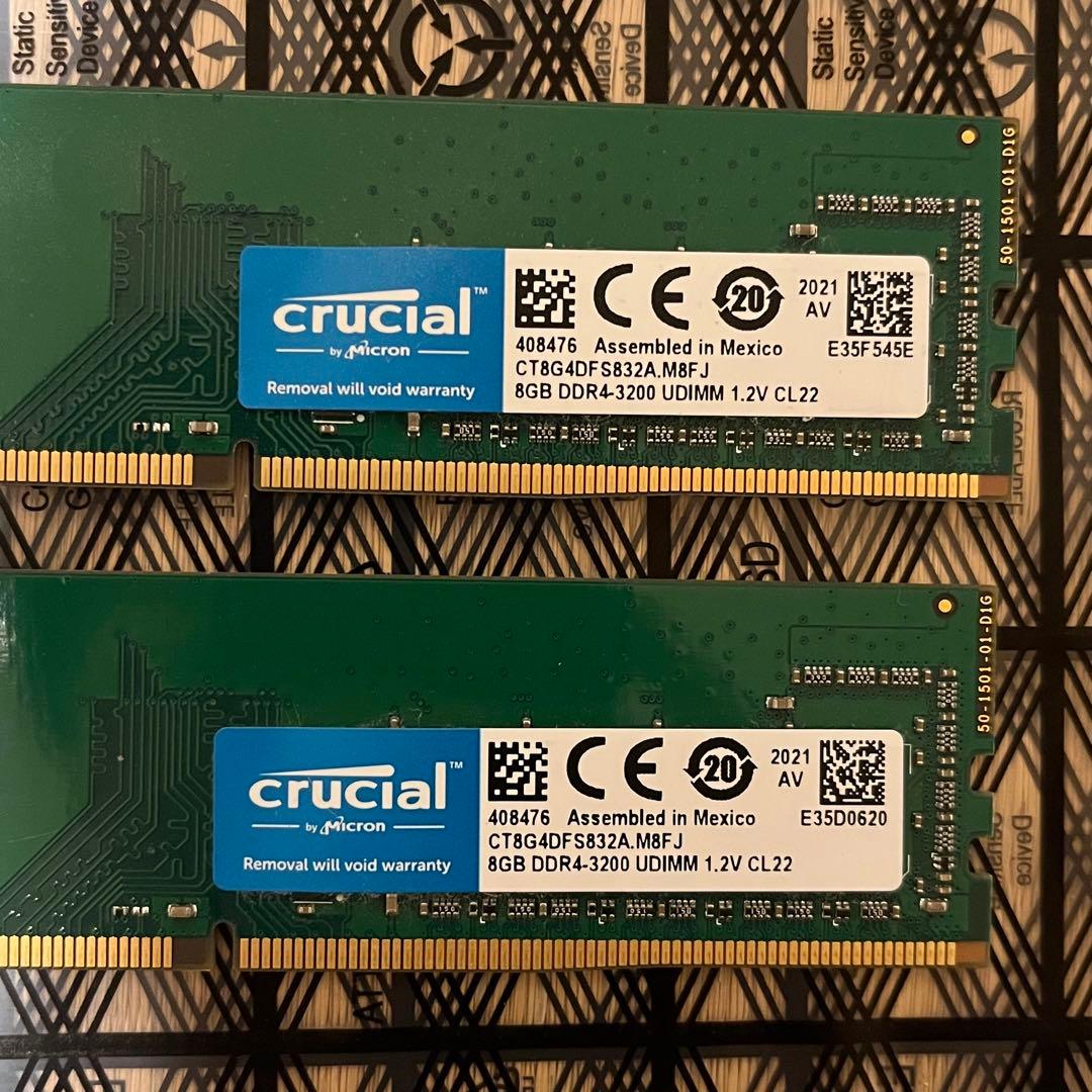 メモリー Crucial DDR4-3200 16GB(8GBx2)