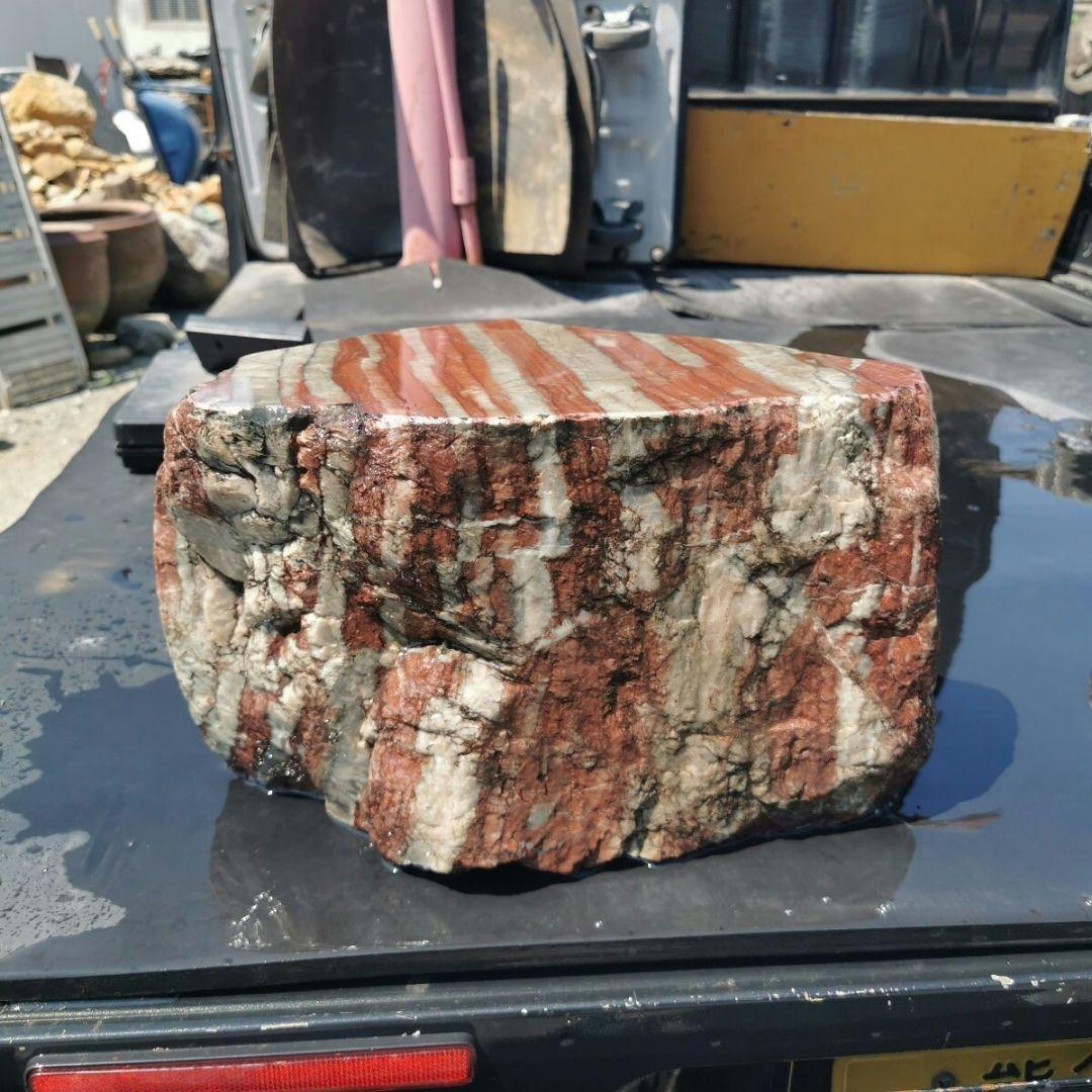 群馬産　赤石　28.8キロ　庭石　鑑賞石　石　石材　庭　坪庭　ガーデニング