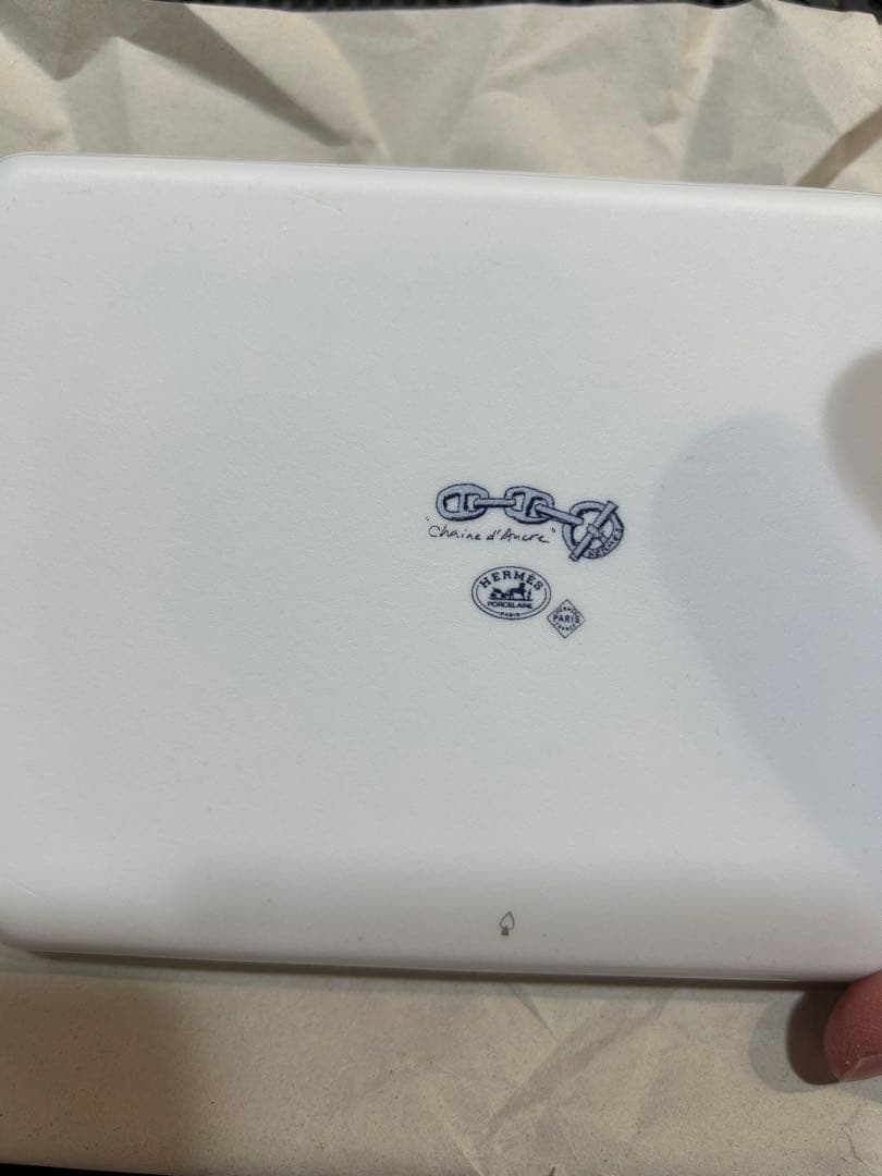 HERMES エルメス　シェーヌダンクル　スクエアプレート