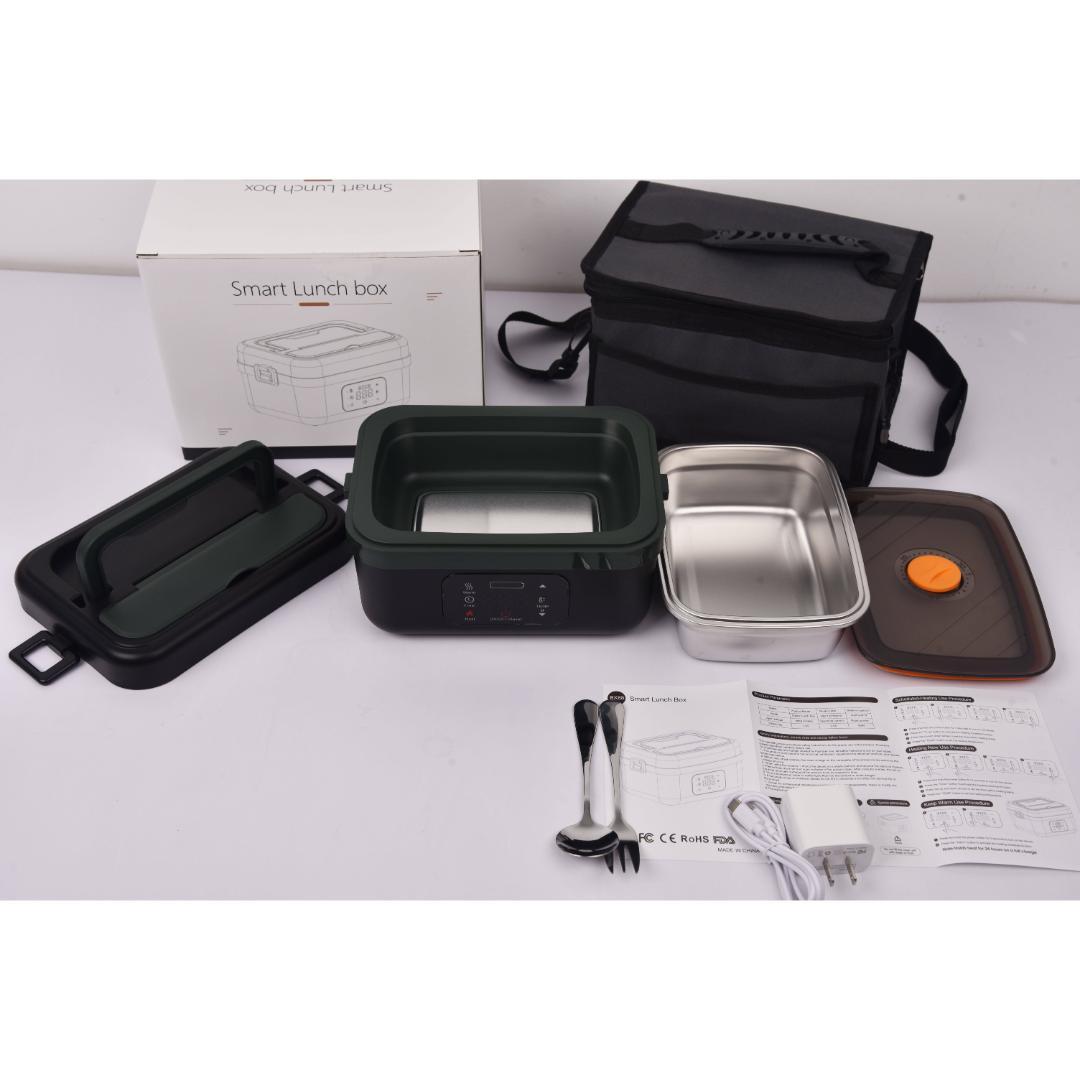 【新品】ポータブル電気加熱ランチボックス（1000ml大容量・充電対応）