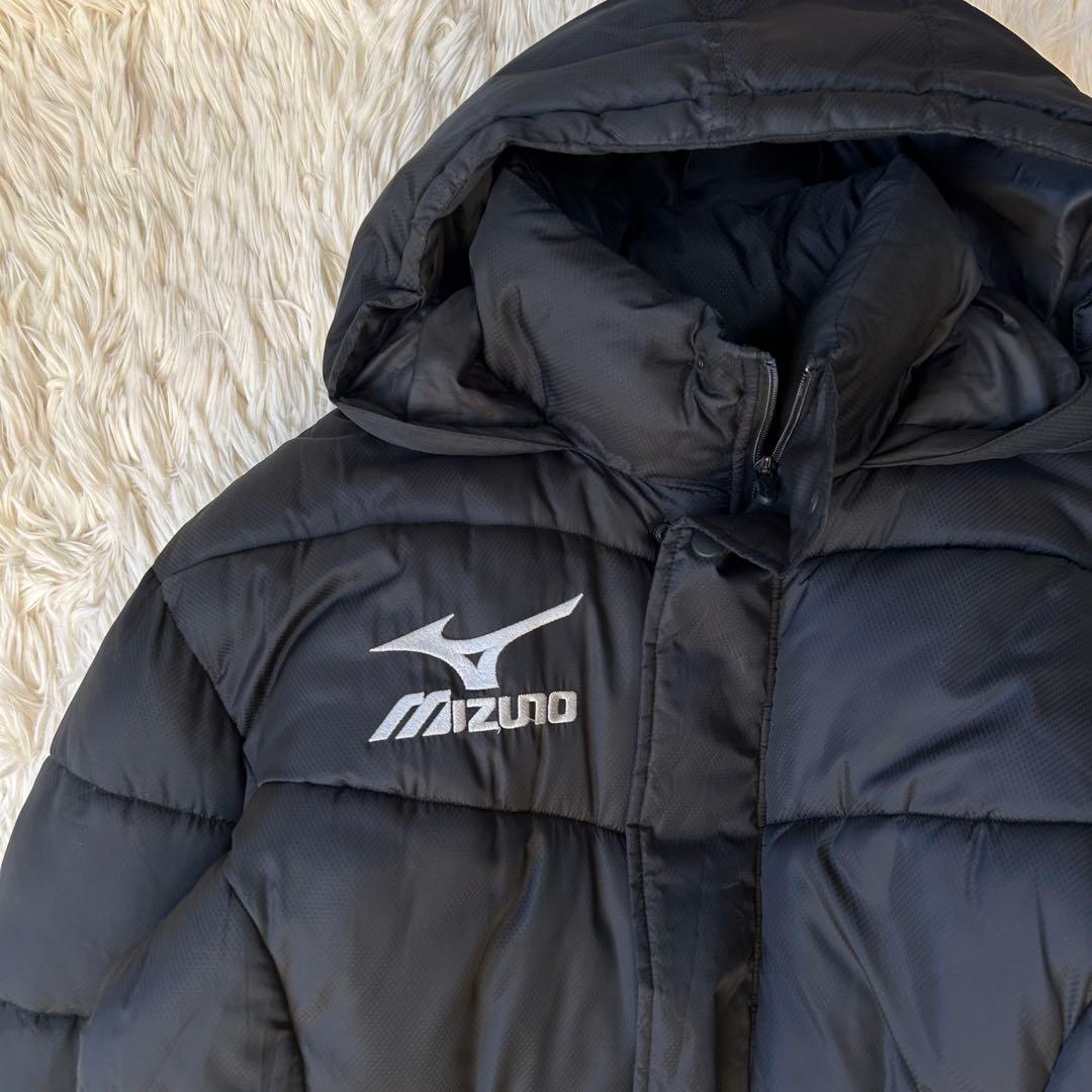 mizuno ミズノ　厚手中綿ベンチコート　2XL ブラック　大きいサイズ
