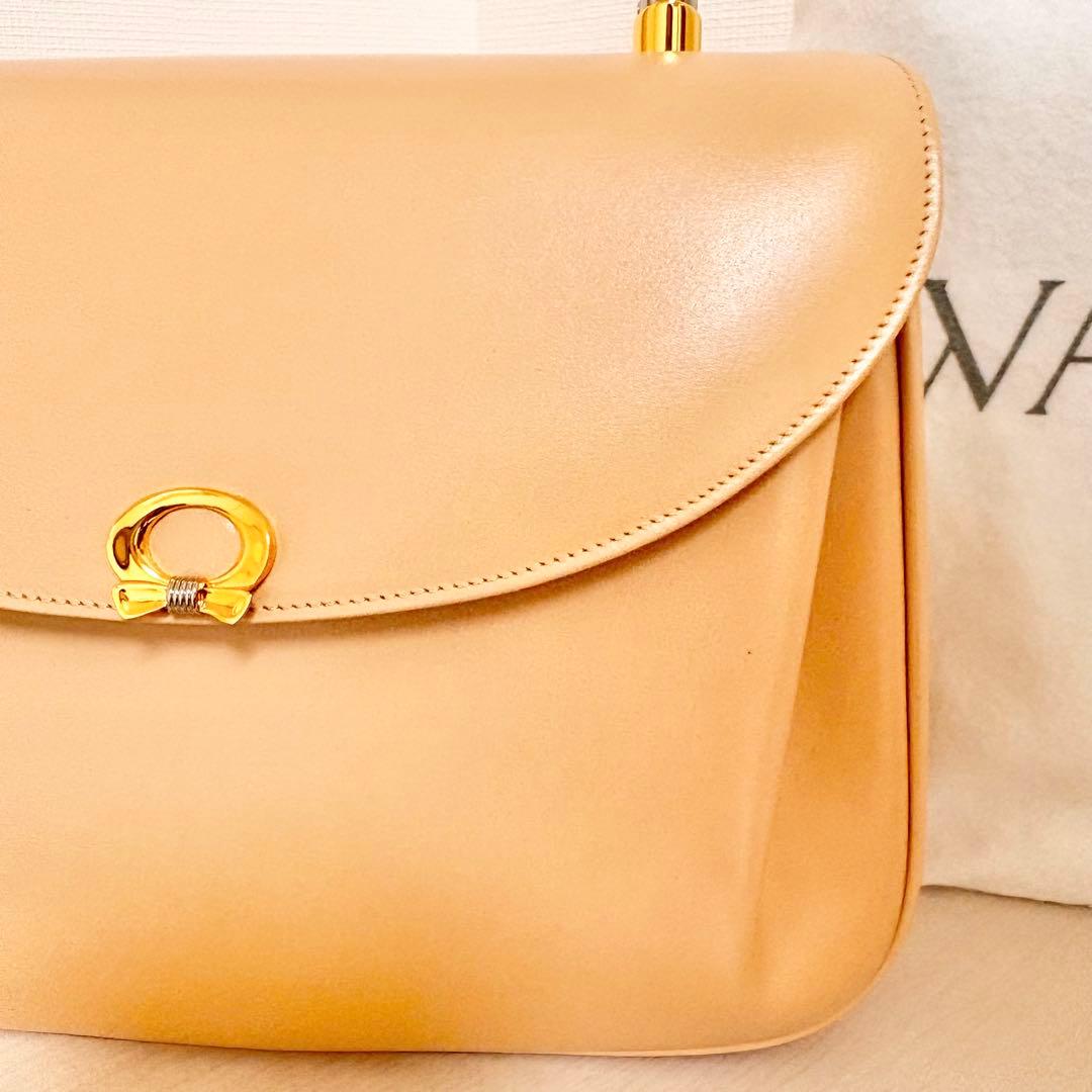 ★週末1000円引き中【美品】WAKO ハンドバッグ　銀座和光　ベージュ　レザー