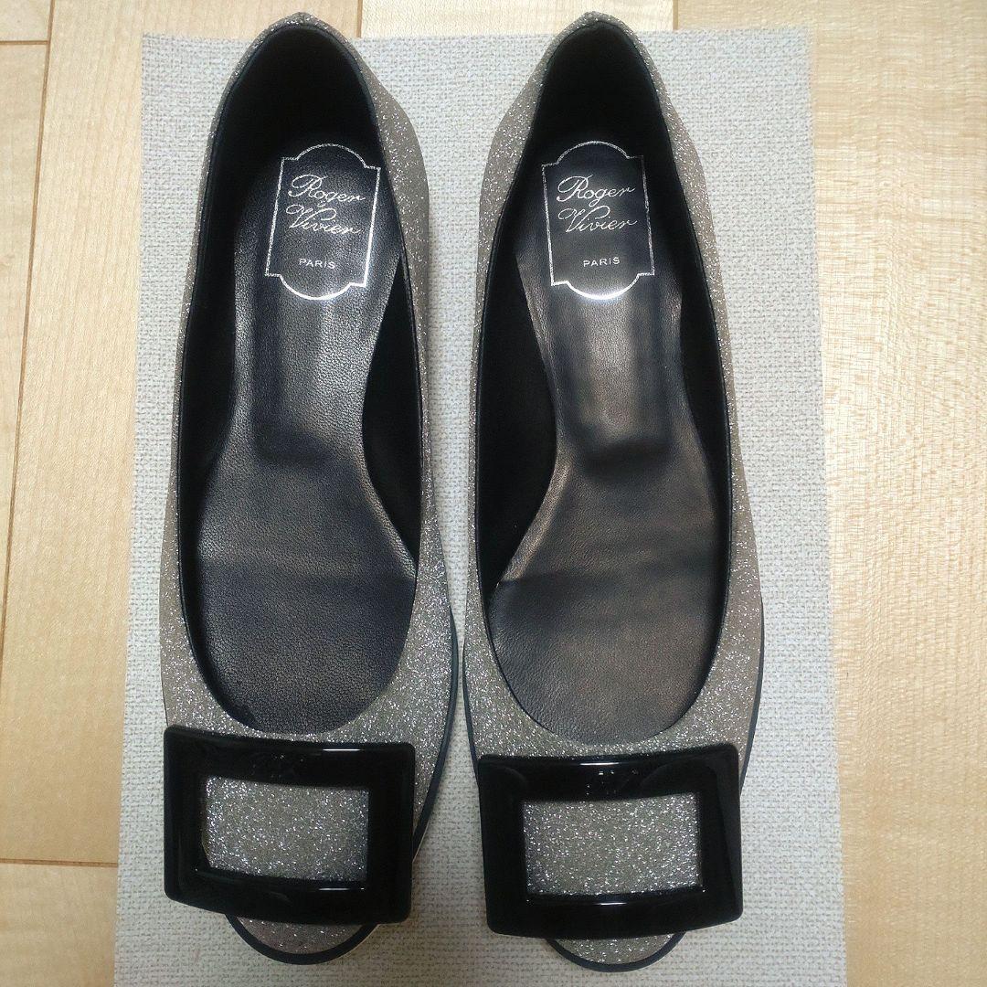 最終値下げ★極美品✨ロジェヴィヴィエ バレエシューズ グリッター シルバー 36