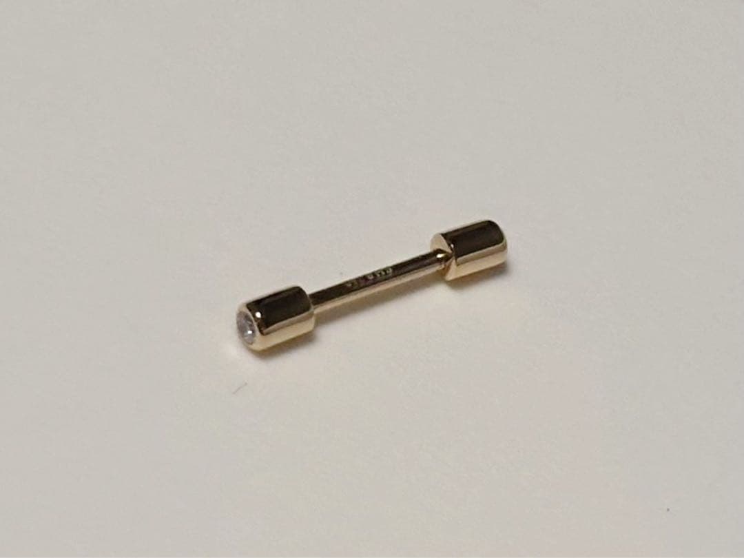 〈シハラ〉ダイヤモンドツイストピンピアス01