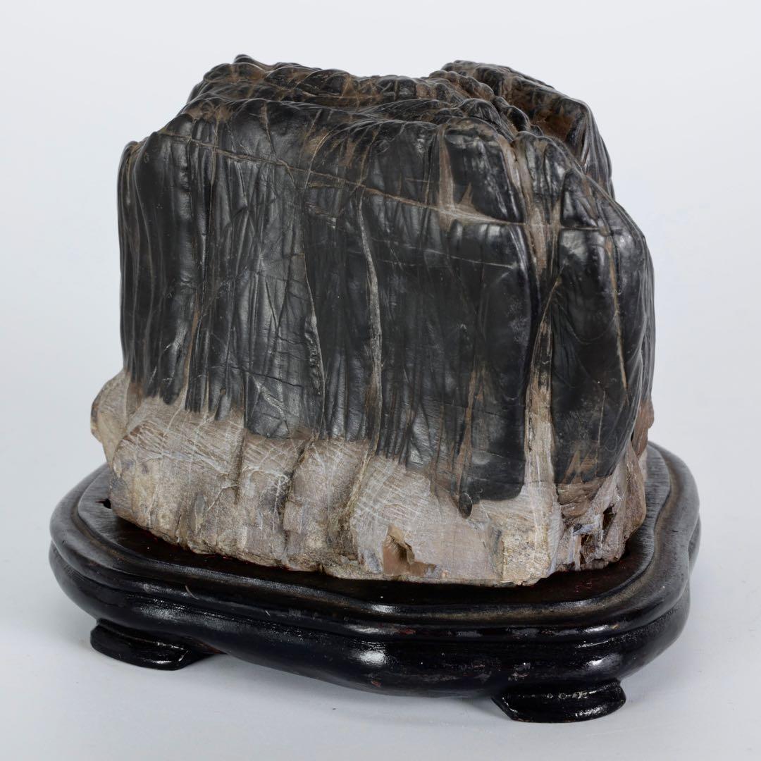 古谷石 遠山 連山 滝石1.4kg水石 鑑賞石 天然石 原石 盆石 景石 飾石