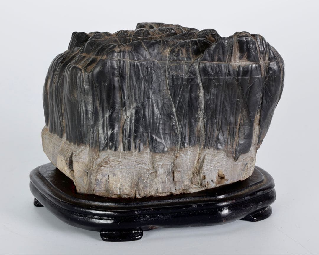 古谷石 遠山 連山 滝石1.4kg水石 鑑賞石 天然石 原石 盆石 景石 飾石