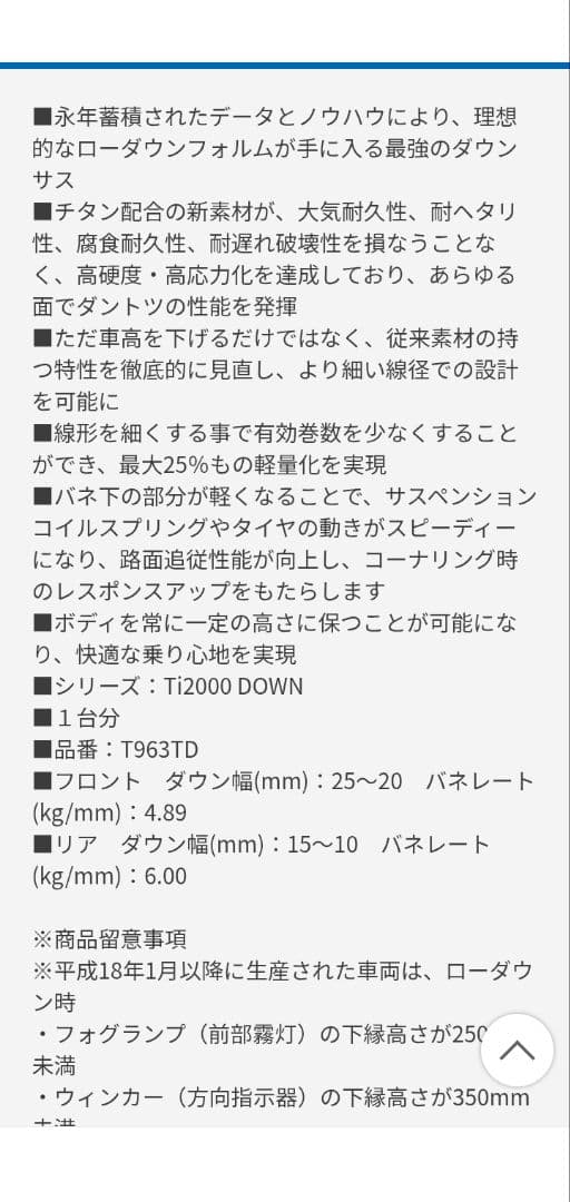 RSR クラウンAWS210用ダウンサス T963TD 未使用品