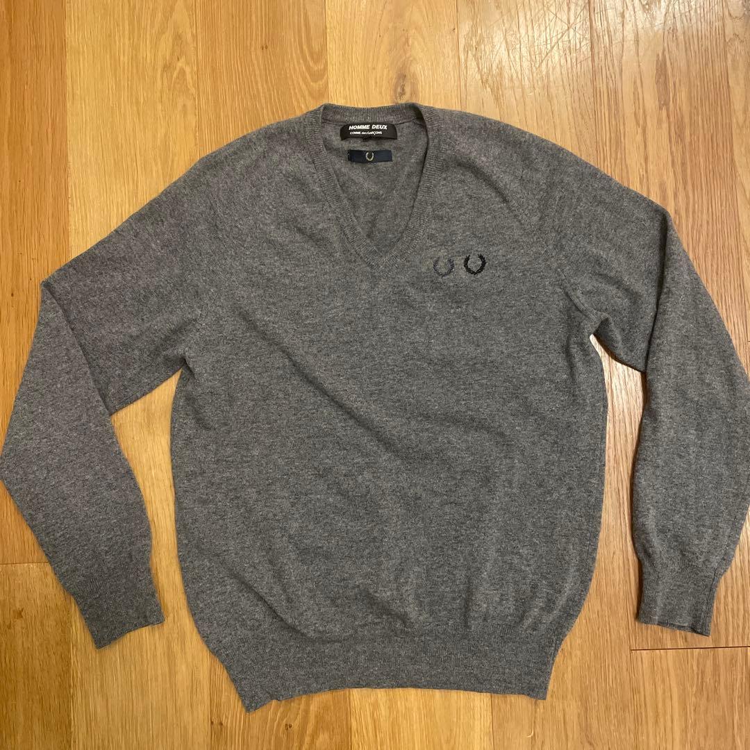 SALE！【ギャルソンオムドゥ×フレッドペリー】イタリア製ニット　サイズL
