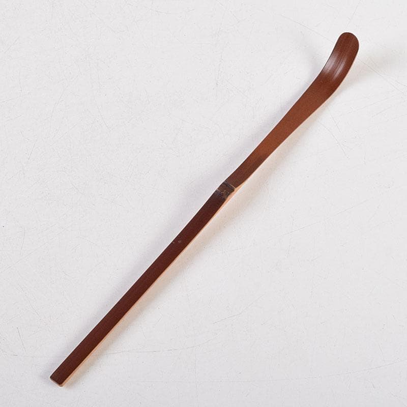 茶道具　表千家十三代即中斎　自作茶杓　銘「忠貞」　共筒共箱　M　R9269