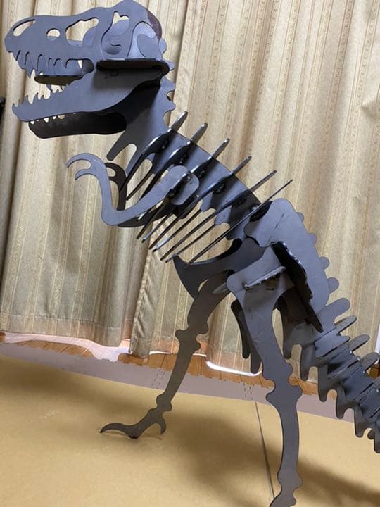 恐竜　鉄製アート　大きい　オブジェ　ティラノサウルス　レトロ