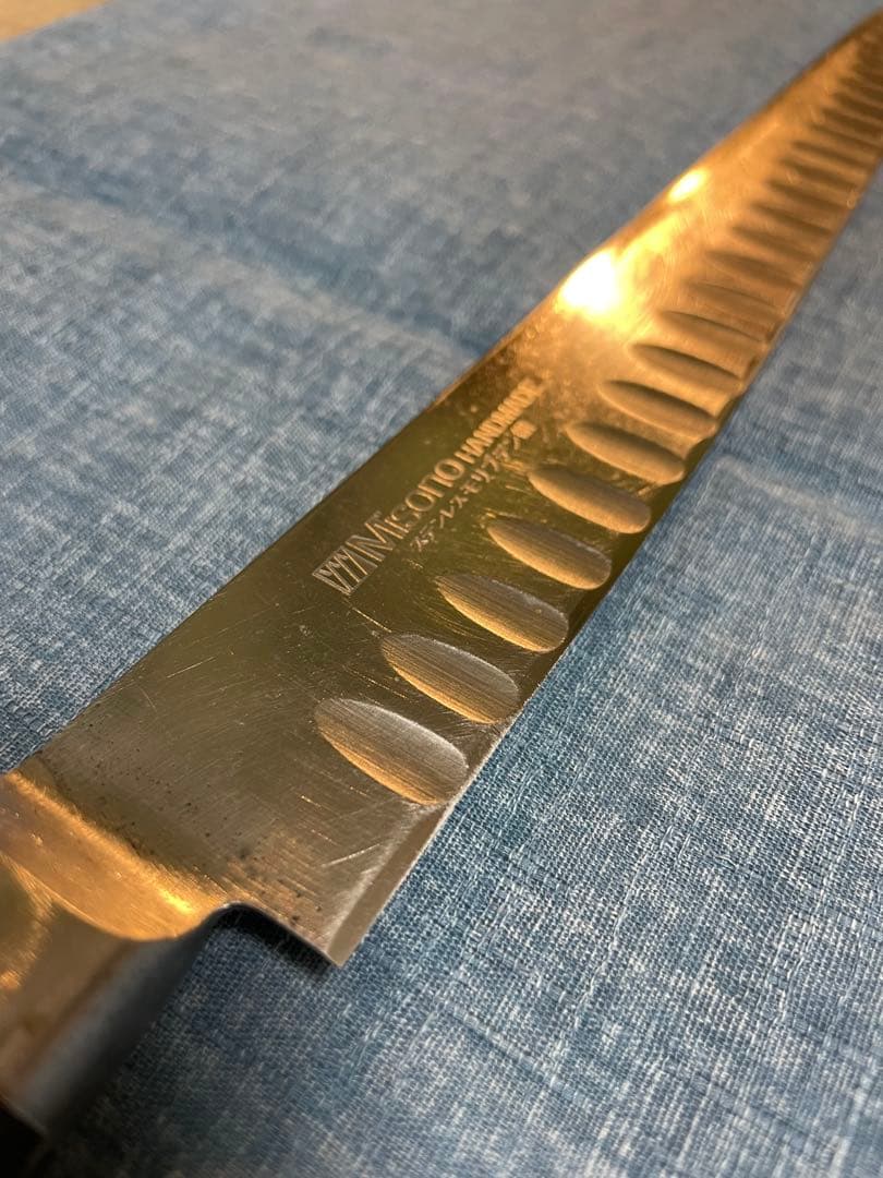 misonoミソノ　モリブデン鋼筋引きサーモンナイフ　刃渡り290mm