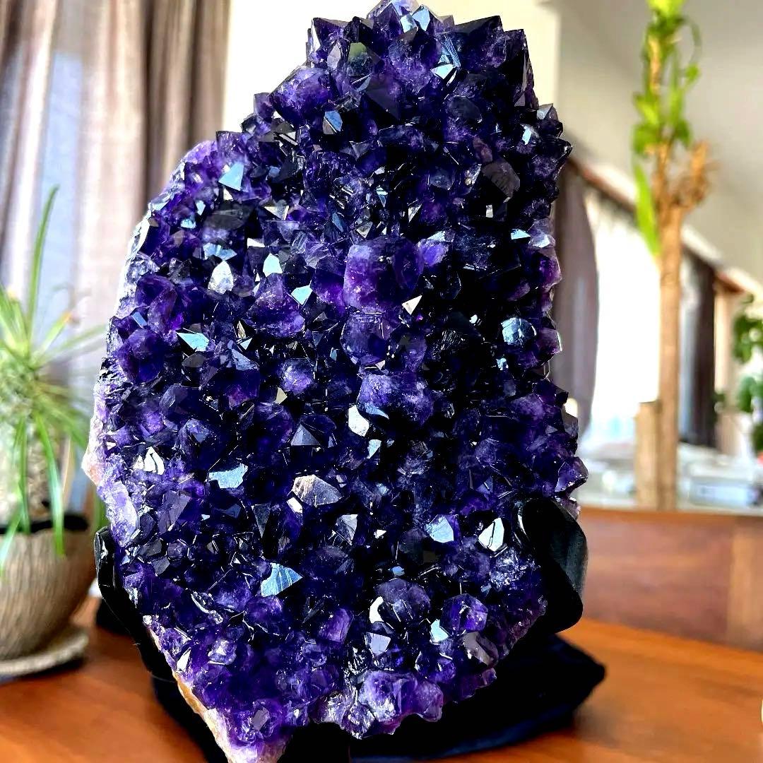 ウルグアイ産　アメジスト　クラスター　天然石　水晶　パワーストーン