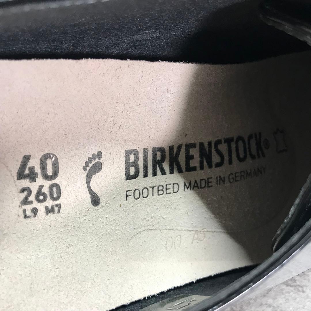 【未使用級】BIRKENSTOCK SAUNDERS ブラック　エナメル　40