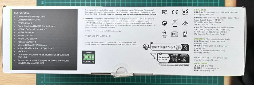 【付属品完品】PNY GeForce RTX 4060 Ti 8GB