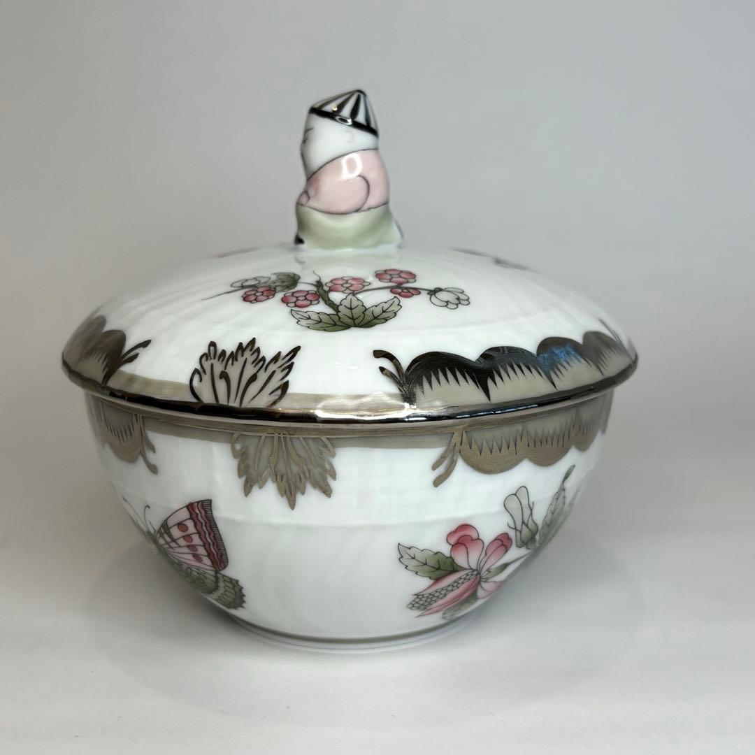 HEREND ヘレンド　ヴィクトリアプラチナ　マンダリンボンボン　小物入れ