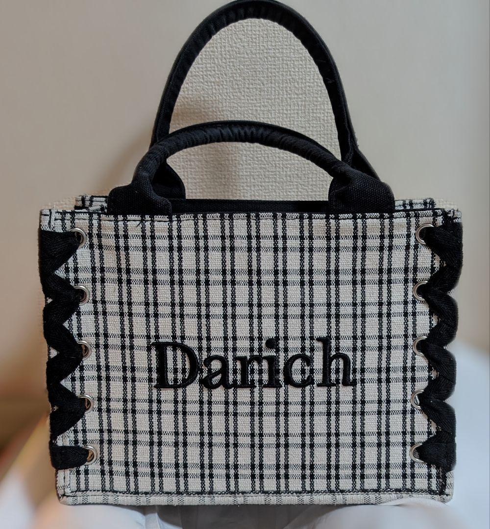 Darich 白黒 チェック トートバッグ ノベルティ