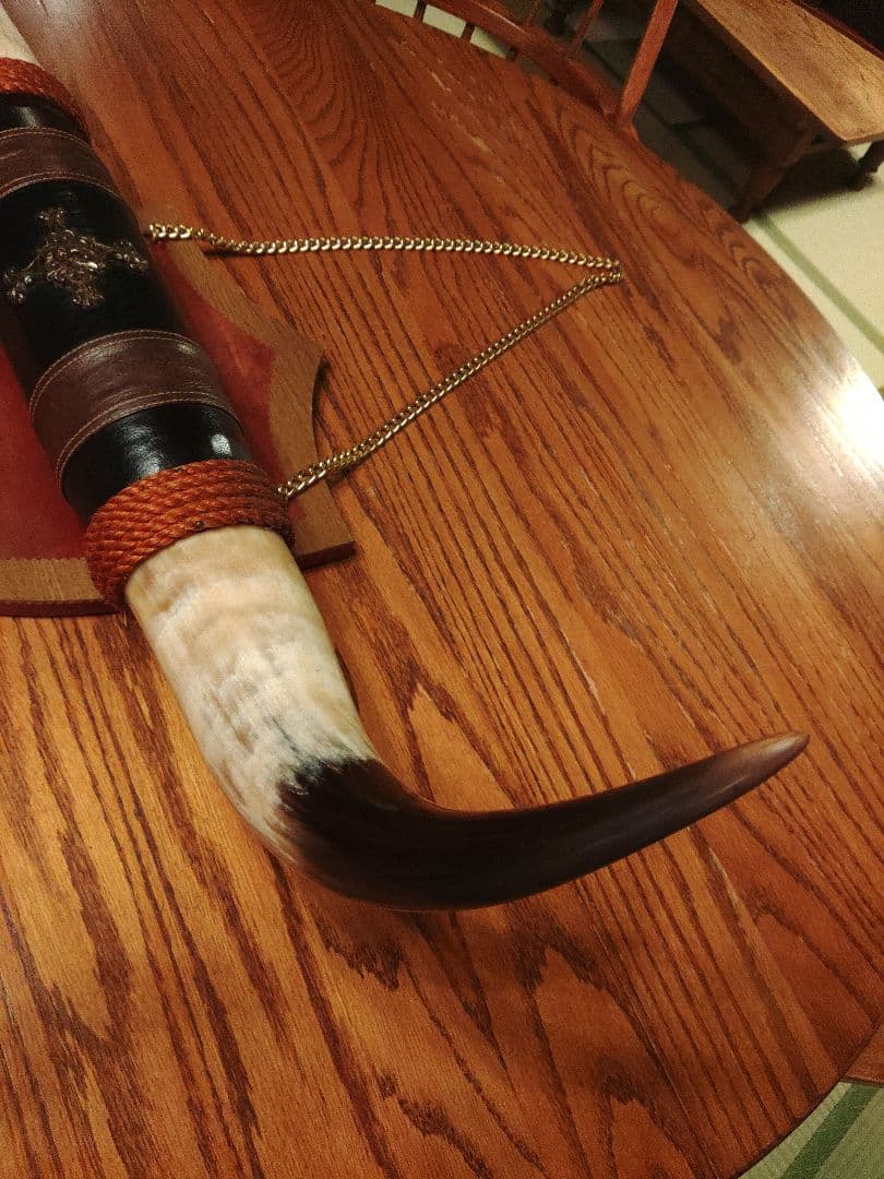 バッファロー　角　ホーン　天然　貴重　アメリカ　アンティーク　ヴィンテージ　牛革