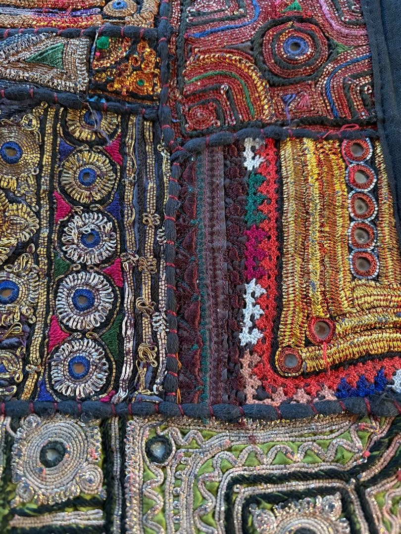 カリジャリ　インド　希少　ヴィンテージ　パッチワーク　古布　一点もの