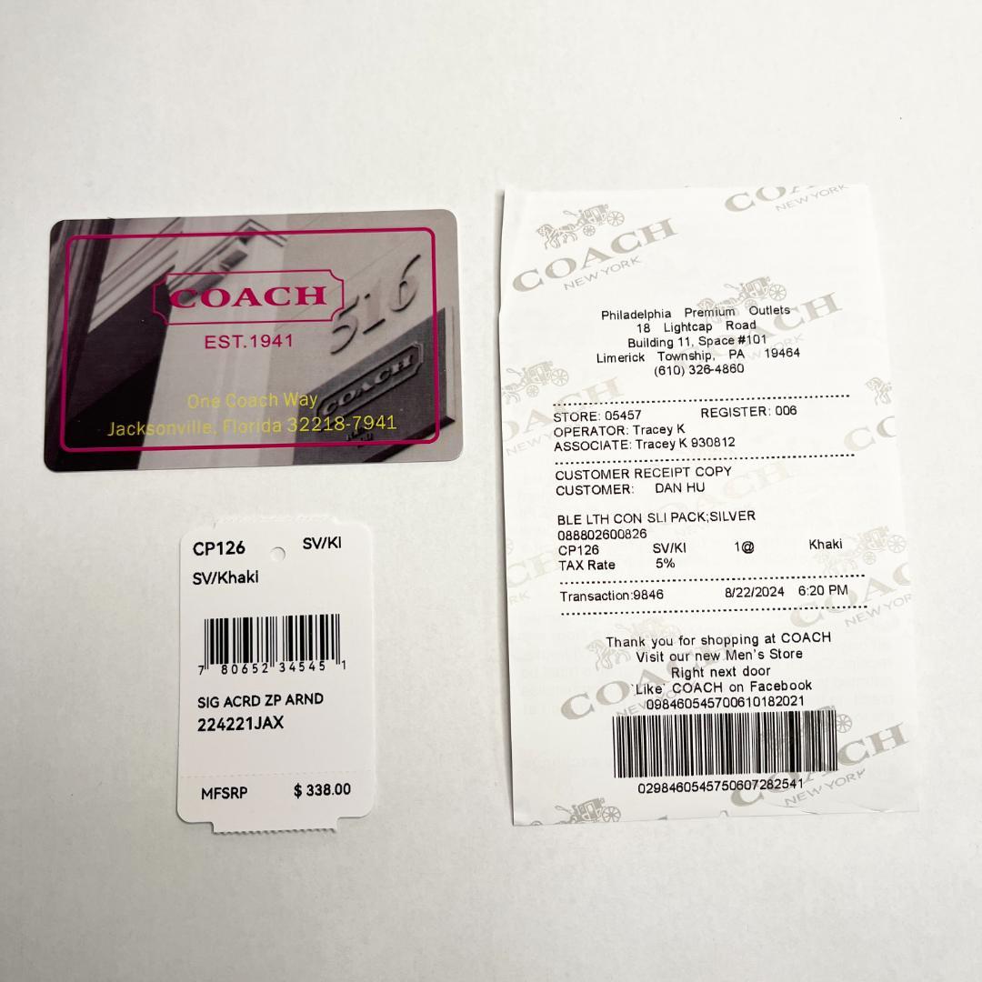 【新品未使用】COACH コーチ チャーター パック・シグネチャー ボディバッグ